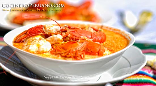 Receta del Chupe de Camarones